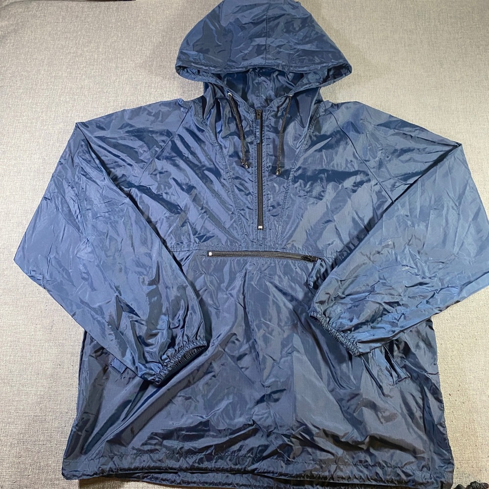 GAP Factory Store Mens Blue Nylon Pullover Anorak Windbreaker‎ Jacket